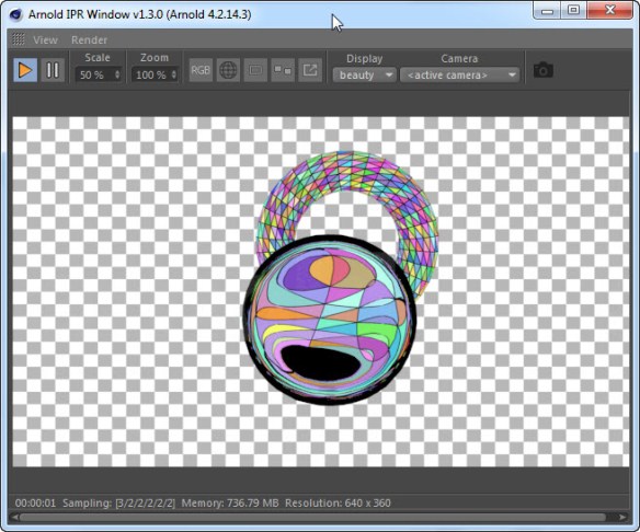 c4d_background_object_refraction
